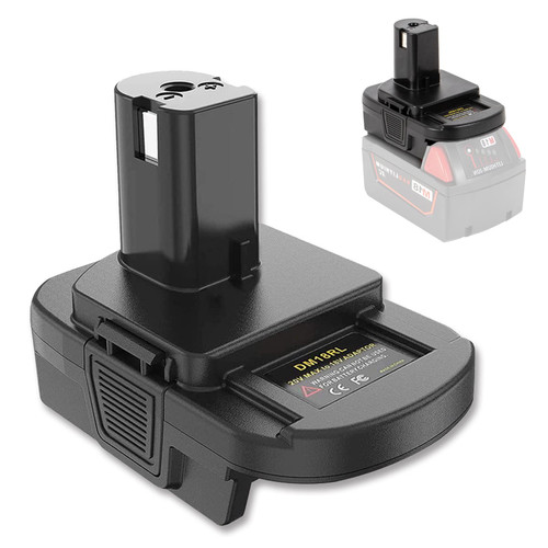 for Dewalt & for Milwaukee to Ryobi Battery Adapter, Fit for Dewalt 18v-20v & for Milwaukee 18v M18 Lithium Batteries, DM18RL Converter use for Ryobi 18v ONE+ Cordless Power Tools