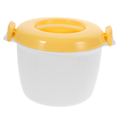FUOYLOO Rice Cooker Micro Food Steamer Food Cooking Pot Bacon Cooker for Microwave Oven Rice Maker for Microwave Fast Microwave Cookware Steaming Pot Oatmeal Simple Plastic Travel Japan