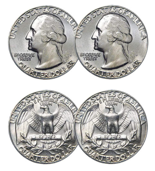 Fancy Pants FunTime Double Headed Quarter & Double Tailed Quarter Coin Magic Trick Combo (1 of Each)
