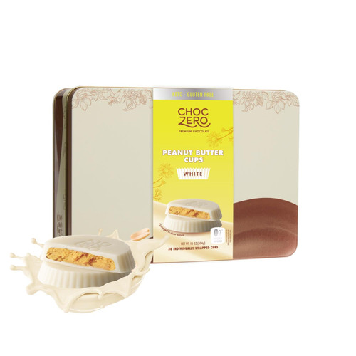 ChocZero Keto White Chocolate Peanut Butter Cups - No Added Sugar Candy 18oz (36 Count) ChocZero Keto White Chocolate Peanut Butter Cups - No Added Sugar Candy 18oz (36 Count)