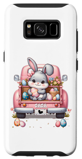 Galaxy S8 Gaga Bunny With Egg Cute Car Happy Easter Day Case