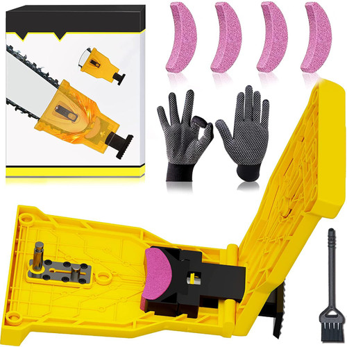 Chainsaw Teeth Sharpener, Universal Chain Saw Blade Sharpener, Fast Working Chainsaw Sharpening Tool, Portable Chain Saw Sharpener Kit for 12"-22" Chain Saws Chainsaw Teeth Sharpener, Universal Chain Saw Blade Sharpener, Fast Working Chainsaw Sharpening Tool, Portable Chain Saw Sharpener Kit for 12"-22" Chain Saws