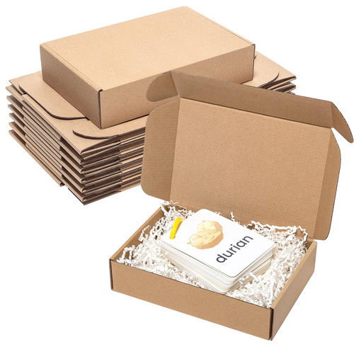 Wowxyz Shipping Boxes 9x6x2" 25 Pack - Brown Corrugated Cardboard Box Mailers for Small Business, Kraft Literature Mailer Box Packaging Supplies