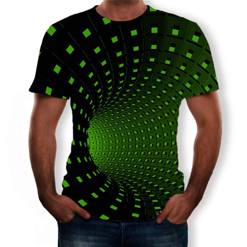 Mens Shirts, F_Gotal Men's 3D Pattern Printed Short Sleeve T-Shirts Fashion Colorful Round Neck Casual Tees Blouse Tops