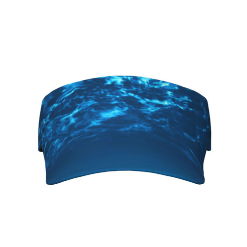Underwater Ocean View Printed Sun Visor Hat Empty Top Sun Hat Adjustable Sports Sun Caps Baseball Caps for Women and Men Black