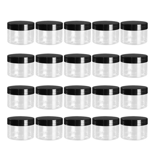 Cabilock 20pcs lip balm jars empty lotion jars ruond clear jars refillable makeup lotion can cosmetic cream lip gloss containers refillable cream containers Miss Facial mask earth tones
