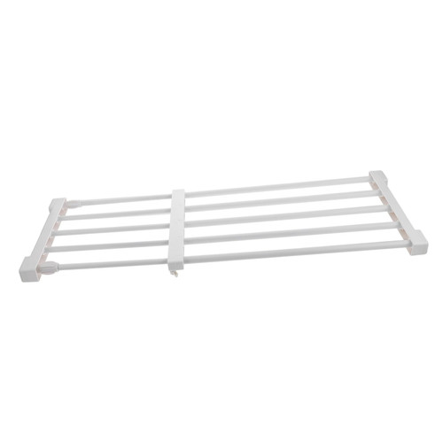KOMBIUDA 1pc Wardrobe Layered Partition Adjustable Shelves Expandable Tension Shelf Wardrobe Tension Rod Closet Clothing Shelf Utensil Holder Drawer Pp Nail Free Spices White