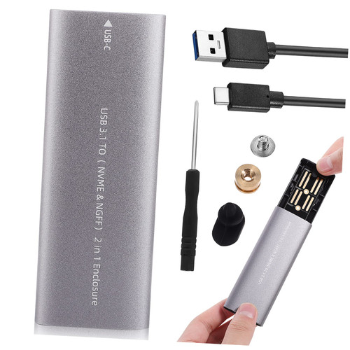 UKCOCO HDD Enclosure USB Hard Drive Laptops Hard Drive External Hard Disk External Disk Drive Portable Hard Drive External Solid State Drive Stick Ssd Dedicated Aluminum Alloy