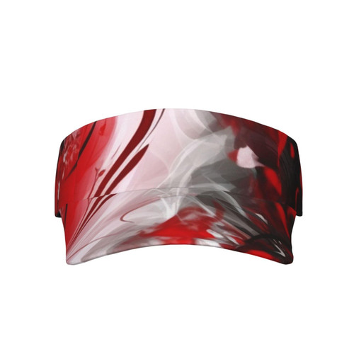 Red Black White Abstract Sunscreen Visor Hats for Women Men Sports Sun Visor Hats Empty Top Baseball Sun Cap