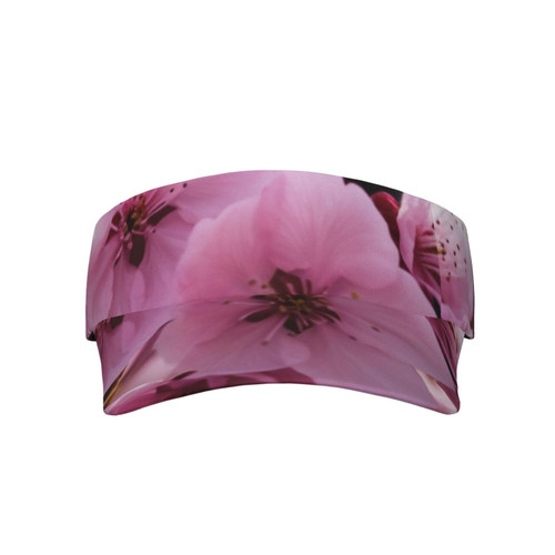 Pink Cherry Blossoms Sunscreen Visor Hats for Women Men Sports Sun Visor Hats Empty Top Baseball Sun Cap