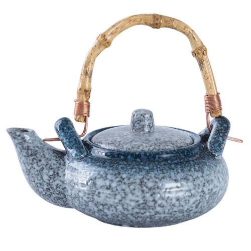 CIYODO Blue Ceramic Tea Kettle Ceramic Kettle Ceramic Loose Leaf Tea Pot Loose Leaf Tea Steeper Pot Blue Tea Kettle Vintage Ceramic Teapot Loose Leaf Tea Kettle Tea Set Ceramics