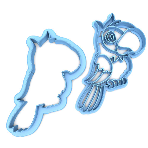 Sweet Prints Inc Set of 2 Parrot Cookie Cutter - Dishwasher Safe (3")