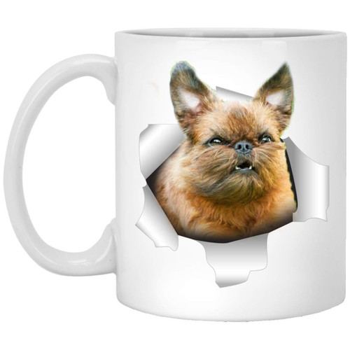 Funny Brussels Griffon Gray Red Gifts For Dog Moms And Dads Christmas 2023 Gifts White Coffee Mug White 11oz
