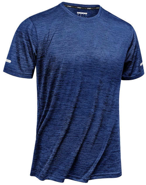 TACVASEN Workout Shirts for Men Dry Fit Men's Athletic Shirts & Tees Short Sleeve Running Gym Quick Dry Moisture Wicking Shirts for Men Royal Blue