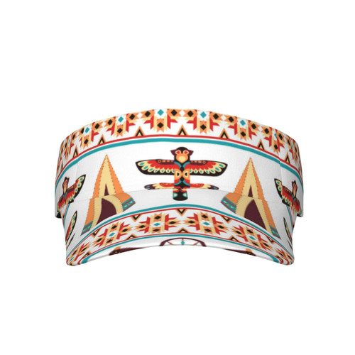 Native American Sun Visor Cap,Funny Beach Golf Running Tennis Empty Top Baseball Cap for Women Men