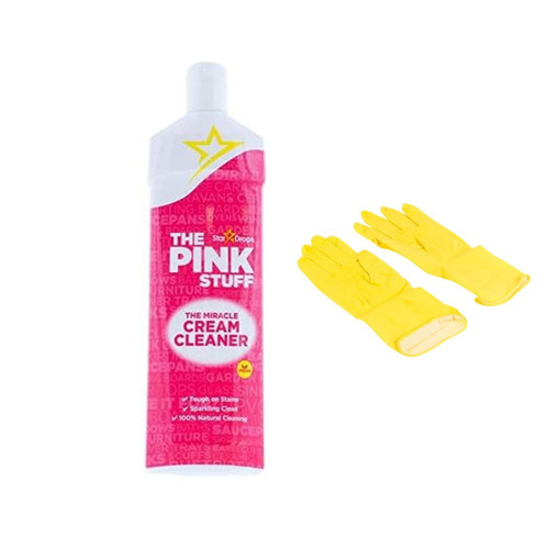 The Miracle Cream Cleaner The Pink Stuff, Bonus Rubber Gloves