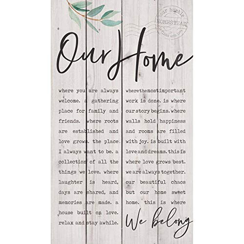 P. Graham Dunn Our Home We Belong Slate Grey 24 x 14 Pine Wood Decorative Pallet Plaque P. Graham Dunn Our Home We Belong Slate Grey 24 x 14 Pine Wood Decorative Pallet Plaque