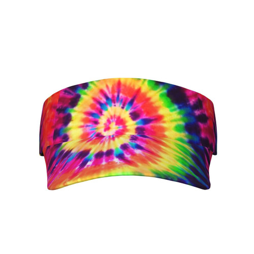 Rainbow Tie Dye Sport Sun Visor Hats Adjustable Empty Top Baseball Cap Fashion Sun Caps for Women and Men Rainbow Tie Dye Sport Sun Visor Hats Adjustable Empty Top Baseball Cap Fashion Sun Caps for Women and Men