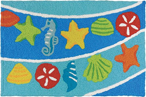 Home & Comfort Jellybean Seashell Net Accent Rug