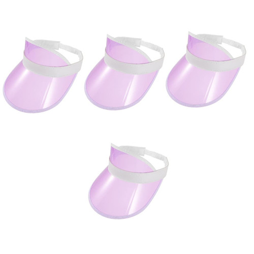 Healeved 4pcs Sun Visor Sun hat for Adult Sun hat Sun Hats Kid Sun hat Visor hat Wide Brim Sun hat Visor for Men Tennis Visor Beach hat Visors aldult Purple Child Fabric