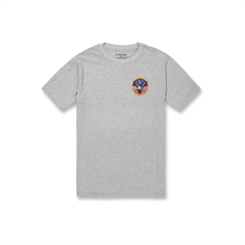 Volcom Men's Regular Freedomeagle Short Sleeve Tee, Heather Grey, Large