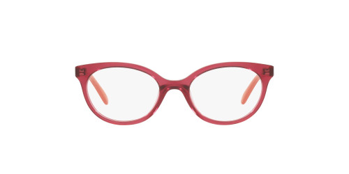 Vogue Eyewear Kids' VY2013 Oval Prescription Eyewear Frames, Transparent Red/Demo Lens, 47 mm Vogue Eyewear Kids' VY2013 Oval Prescription Eyewear Frames, Transparent Red/Demo Lens, 47 mm