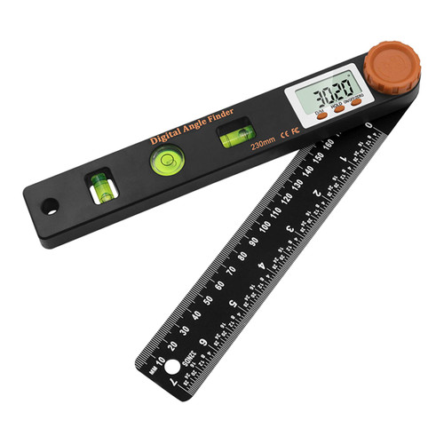 Angle Ruler Digital Display Electric Goniometer for Crown-Trim Woodworking Angle Finder Meter Protractor-Inclinometer Torque-Angle Meter Torque-Wrench Digital Gauge 90 Degree Aluminum-Alloy