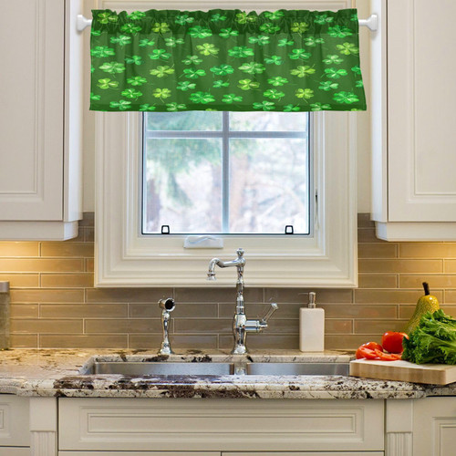 JSTEL St Patricks Day Curtain Valance for Window,St Patricks Day Valance Shamrock Window Valance Rod Pocket Short Valances Window Treatment,1 Panel, 54 x 18 inch JSTEL St Patricks Day Curtain Valance for Window,St Patricks Day Valance Shamrock Window Valance Rod Pocket Short Valances Window Treatment,1 Panel, 54 x 18 inch