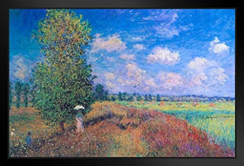 Claude Monet Summer Poppy Field 1875 Oil On Canvas French Impressionist Artist Art Framed Poster 14x20 inch