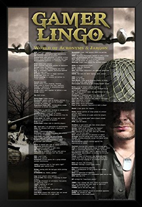 Gamer Lingo World of Acronyms & Jargon Gaming Framed Poster 14x20 inch Gamer Lingo World of Acronyms & Jargon Gaming Framed Poster 14x20 inch