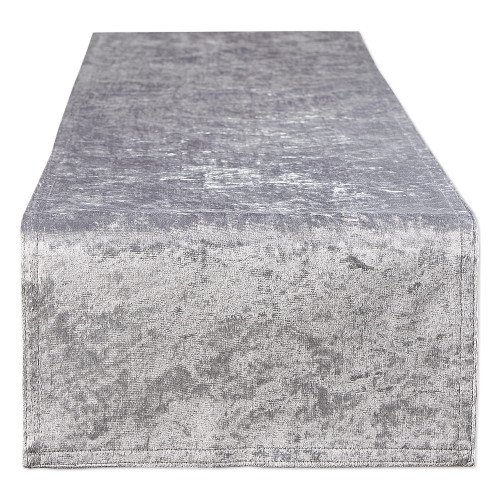 DII Velvet Collection Tabletop, Table Runner, 14x108, Silver DII Velvet Collection Tabletop, Table Runner, 14x108, Silver