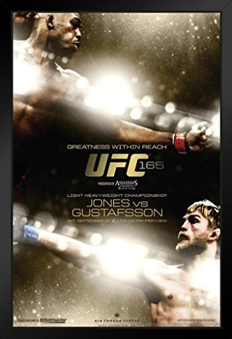 Pyramid America Official UFC 163 Jon Jones vs Alexander Gustafsson Sports Framed Poster 14x20 inch Pyramid America Official UFC 163 Jon Jones vs Alexander Gustafsson Sports Framed Poster 14x20 inch