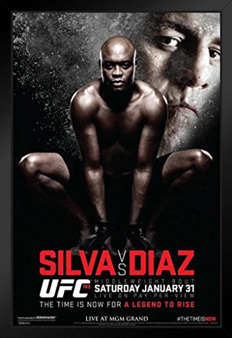 Pyramid America Official UFC 183 Anderson Silva vs Nick Diaz Sports Framed Poster 14x20 inch Pyramid America Official UFC 183 Anderson Silva vs Nick Diaz Sports Framed Poster 14x20 inch