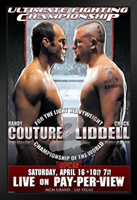 Pyramid America Official UFC 52 Randy Couture vs Chuck Liddell Sports Framed Poster 14x20 inch Pyramid America Official UFC 52 Randy Couture vs Chuck Liddell Sports Framed Poster 14x20 inch
