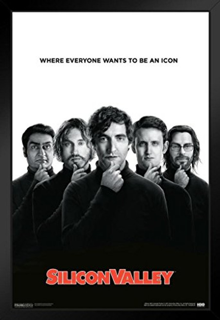 Pyramid America Silicon Valley TV Show Framed Poster 14x20 inch