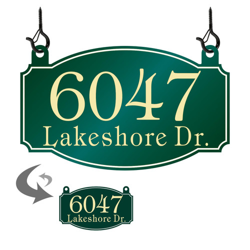 Mailbox Number Sign Plaque Hanging - Reflective Mailbox Numbers for Outside - Double Sided Mailbox Address Sign for Outside House,Mailbox,Mailbox Post,Pillar - Metal Hardware Included 12'' x 7''(Dark Mailbox Number Sign Plaque Hanging - Reflective Mailbox Numbers for Outside - Double Sided Mailbox Address Sign for Outside House,Mailbox,Mailbox Post,Pillar - Metal Hardware Included 12'' x 7''(Dark