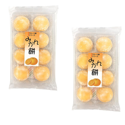 Japanese Mochi Fruits Daifuku Rice Cake Orange Flavor 7.4oz,2pack Japanese Mochi Fruits Daifuku Rice Cake Orange Flavor 7.4oz,2pack