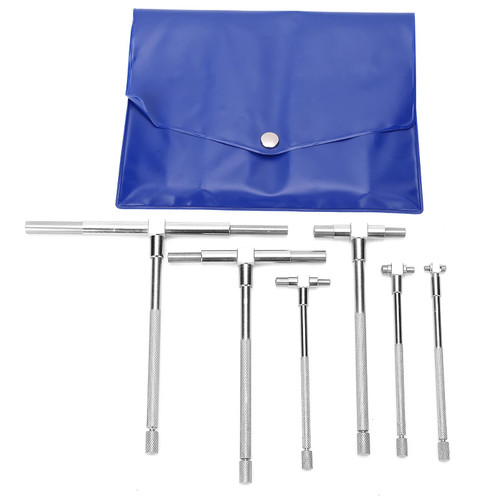 Agatige 6PCS Telescoping Gauge Set, 90-150mm Adjustable Dimensional Measurement Hole Gauges Set T-Bore Cylinder Hole Telescopic Gauges Measuring Inspection Tools for Inner Diameter Measurement