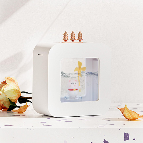 AUDRWALL Humidifiers for Bedroom, 400ml Cool Mist Humidifier Small Humidifier with Night Light and Essential Oil Diffuser, Ultrasonic Quiet Cute Humidifiers for Baby Large Room Nursery Office (White) AUDRWALL Humidifiers for Bedroom, 400ml Cool Mist Humidifier Small Humidifier with Night Light and Essential Oil Diffuser, Ultrasonic Quiet Cute Humidifiers for Baby Large Room Nursery Office (White)