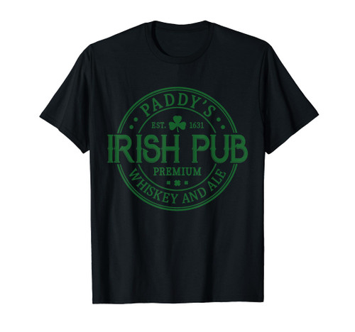 Paddy's Irish Pub Whiskey Beer Ireland St. Patrick's Day Tee T-Shirt