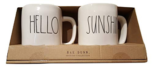 Rae Dunn by Magenta HELLO and SUNSHINE 2 Mug Gift Set