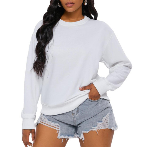 Nimsruc Women Crewneck Sweatshirts Long Sleeve Casual Oversized Sweatshirt Trendy Hoodies Pullover Loose Fit Fall Tops White XL Nimsruc Women Crewneck Sweatshirts Long Sleeve Casual Oversized Sweatshirt Trendy Hoodies Pullover Loose Fit Fall Tops White XL