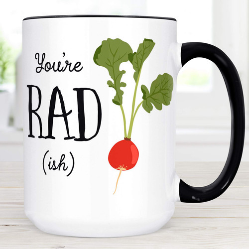 You're Radish Coffee Mug | Dishwasher and Microwave Safe Veggie Cup | Gift for Vegan