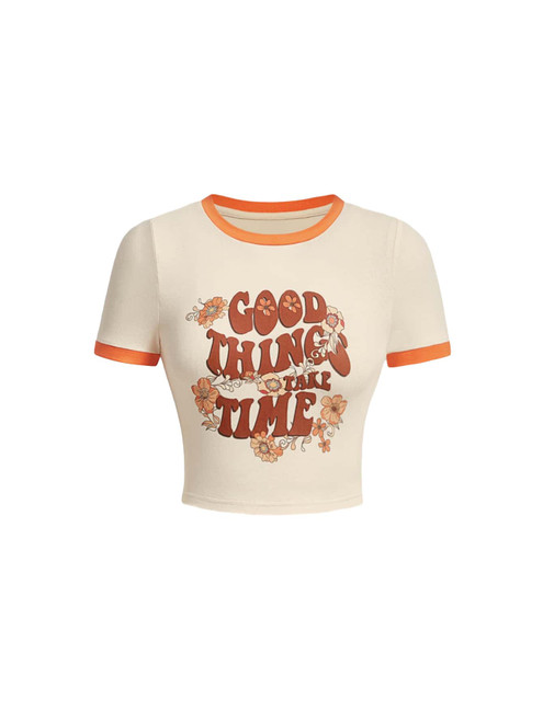 SOLY HUX Women's Y2K Graphic Crop Top Short Sleeve Sexy Cute T-Shirts Tee Crop Top Orange Floral S SOLY HUX Women's Y2K Graphic Crop Top Short Sleeve Sexy Cute T-Shirts Tee Crop Top Orange Floral S