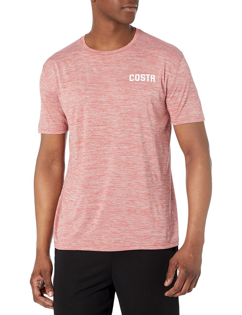 Costa Del Mar Tech Costamerica Short Sleeve Shirt, RED