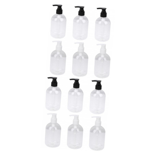FOMIYES Empty Pump Bottles 12 Pcs Travel Toiletries Refillable Bottles Clear Container Liquid Soap Conditioner Bottle with Pump Lotion Dispenser Bottle Foaming Soap Dispenser Empty Pump