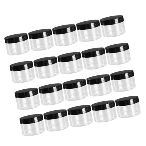 Beavorty 20pcs Travel Cream Container Clear Travel Bottles Refillable Cream Containers Cosmetic Lotion Container Lotion Travel Container Makeup Containers Cream Bottles Filling