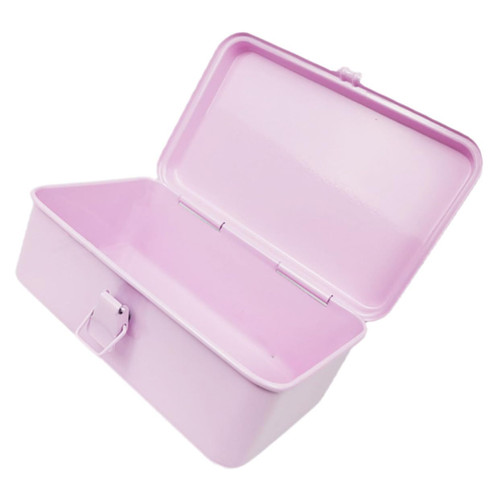 Veemoon Box Retro Metal Toolbox Mechanic Tools Tool Chest Tool Case Essential Tool Container Car Tools Container Tool Organizer Pink Mechanical Cold Rolled Steel Plate Suitcase