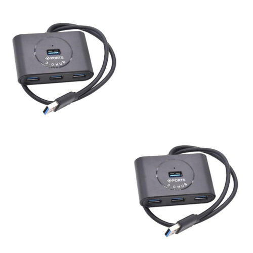 Homoyoyo 2pcs USB Hub 4 Ports Hub Connectors to USB Round