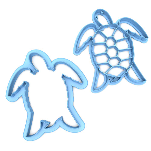 Sweet Prints In Set of 2 Sea Turtle Cookie Cutter - Dishwasher Safe (4")